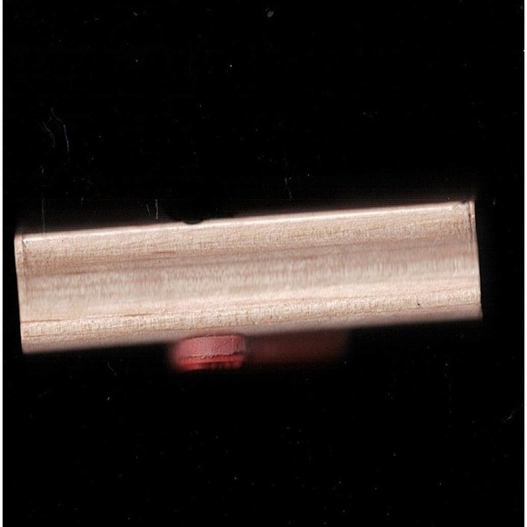 CMC Rectangular Rubber Stamp Brown Green Pilgrim Hat with Leaf & Acorn 3.0"x1.5" - Picture 3 of 6